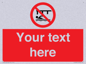 Custom Do not swim in the vicinity of piers